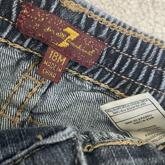 Seven for all Mankind Denim Jeans Elastic Waist Size 18 Months Toddler Jeans - Picture 2 of 3